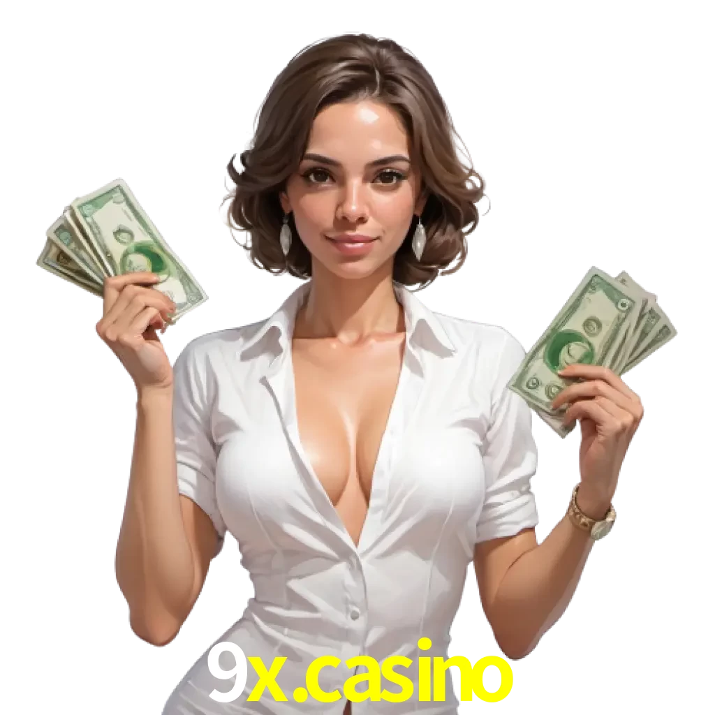 woman with money playing in 9X.CASINO bet casino
